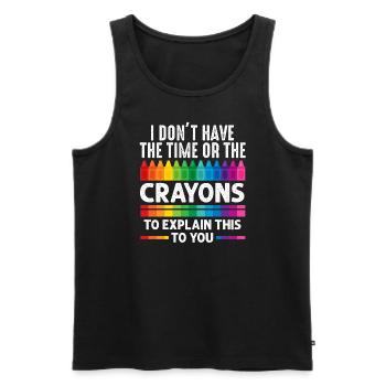 Ich habe nicht die Zeit oder die Buntstifte - Männer Premium Bio Tank Top - Schwarz - Vorne - AI Model Male 178 light (178cm)