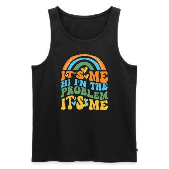 It's Me, Hi, I'm The Problem - Men's Premium Organic Tank Top - black - Front - AI Model Male 178 light (178cm)
