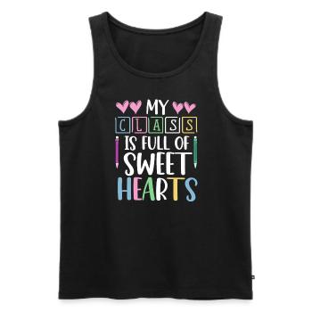 My Class Is Full Of Sweethearts - Men's Premium Organic Tank Top - black - Front - Michal (187cm)