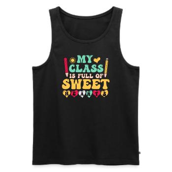 Meine Klasse ist voller Lieblinge - Männer Premium Bio Tank Top - Schwarz - Vorne - Michal (187cm)