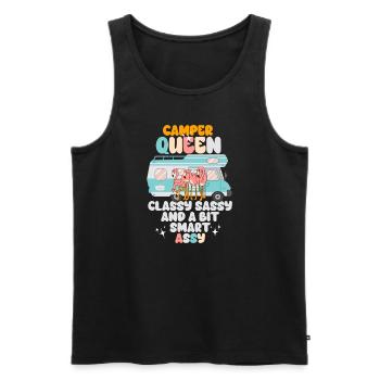 Camper Queen Classy Sassy And A Bit Smart Assy - Men's Premium Organic Tank Top - black - Front - AI Model Male 178 light (178cm)