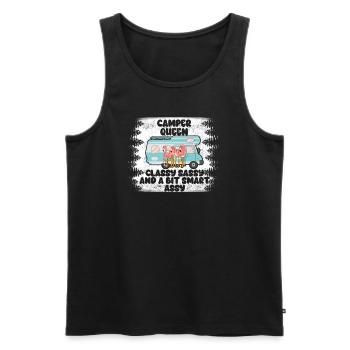 Camper Queen Classy Sassy And A Bit Smart Assy - Men's Premium Organic Tank Top - black - Front - AI Model Male 178 light (178cm)