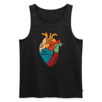 Teile des Herzens - Männer Premium Bio Tank Top - Schwarz - Vorne - AI Model Male 178 light (178cm)