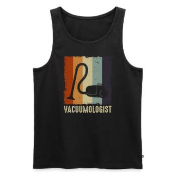 Staubsauger - Männer Premium Bio Tank Top - Schwarz - Vorne - AI Model Male 178 light (178cm)