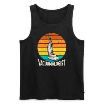 Vacuumlogist Vacuum Cleaner - Men's Premium Organic Tank Top - black - Front - AI Model Male 178 light (178cm)