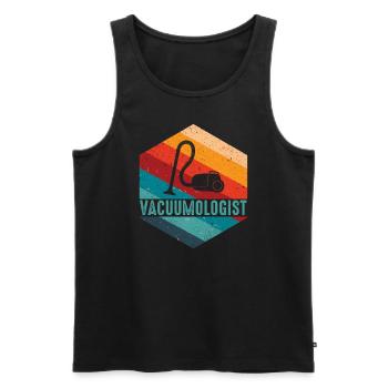 Staubsauger - Männer Premium Bio Tank Top - Schwarz - Vorne - AI Model Male 178 light (178cm)