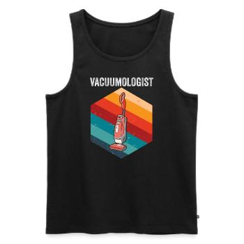 Staubsauger - Männer Premium Bio Tank Top - Schwarz - Vorne - AI Model Male 178 light (178cm)
