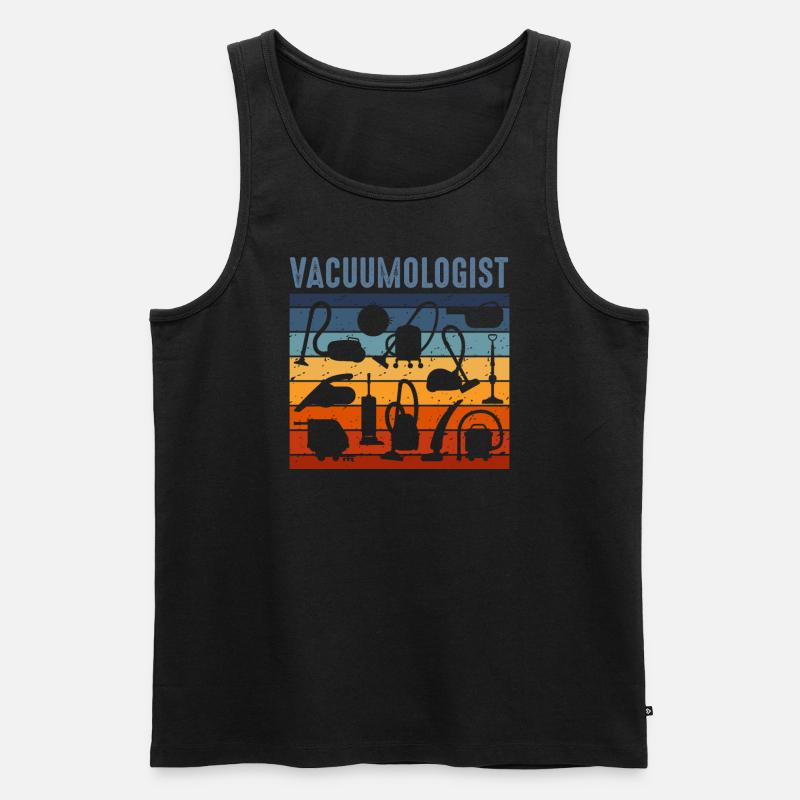 Staubsauger - Männer Premium Bio Tank Top - Schwarz