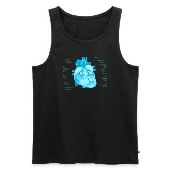 Parts Of Heart - Men's Premium Organic Tank Top - black - Front - AI Model Male 178 light (178cm)