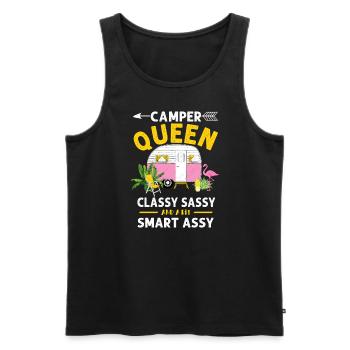 Camper Queen Classy Sassy And A Bit Smart Assy - Men's Premium Organic Tank Top - black - Front - AI Model Male 178 light (178cm)