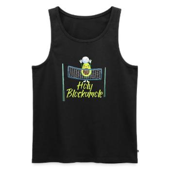 Holy Blockamole Volleyball Avocado - Men's Premium Organic Tank Top - black - Front - Michal (187cm)