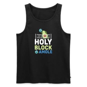 Holy Blockamole Volleyball Avocado - Men's Premium Organic Tank Top - black - Front - Michal (187cm)