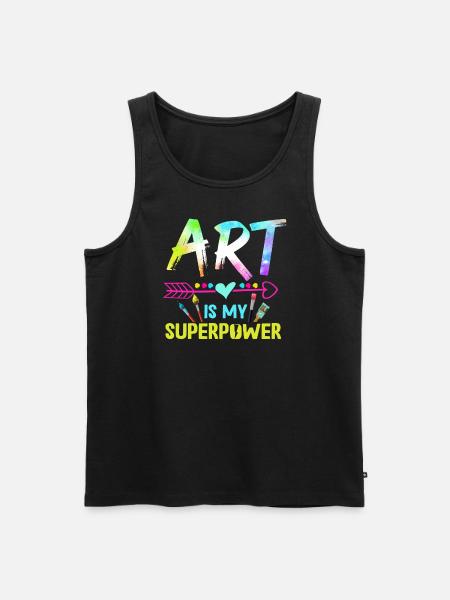 Art Is My Superpower - Men's Premium Organic Tank Top - black