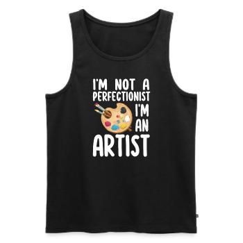 I'm Not A Perfectionist I'm An Artist - Men's Premium Organic Tank Top - black - Front - Michal (187cm)