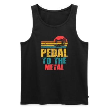 Pedal To The Metal Sewing Machine - Men's Premium Organic Tank Top - black - Front - Michal (187cm)