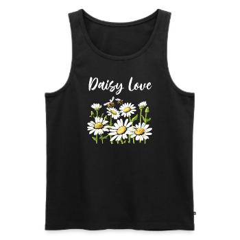 Daisy Love - Débardeur bio Premium Homme - noir - Devant - Michal (187cm)