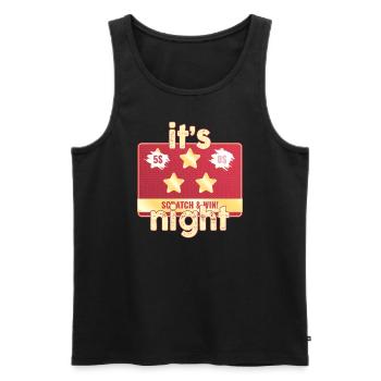 Es ist Scratch And Win Night - Männer Premium Bio Tank Top - Schwarz - Vorne - AI Model Male 178 light (178cm)