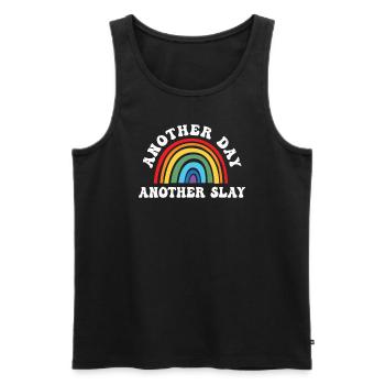 Another Day Another Slay Motivational - Men's Premium Organic Tank Top - black - Front - Michal (187cm)
