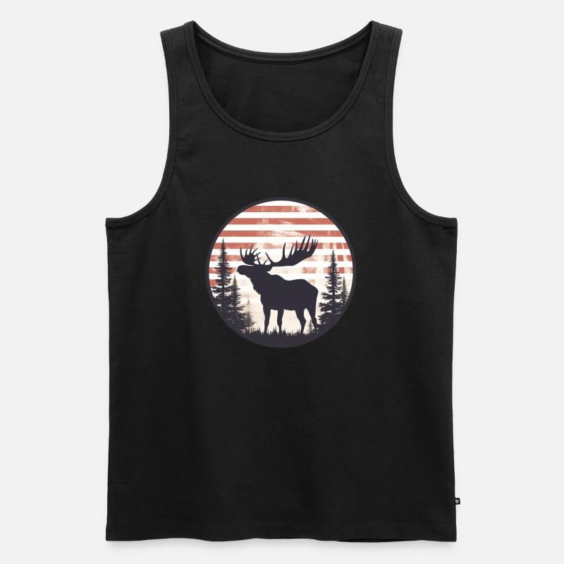 Drapeau américain Orignal - Débardeur bio Premium Homme - noir