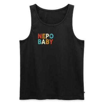 Vetternwirtschaft Nepo Baby - Männer Premium Bio Tank Top - Schwarz - Vorne - AI Model Male 178 light (178cm)