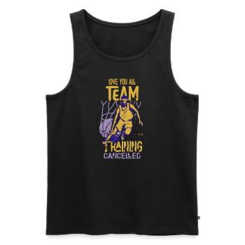 Je t’aime tout l’entraînement de l’équipe Basketball annulé - Débardeur bio Premium Homme - noir - Devant - AI Model Male 178 light (178cm)