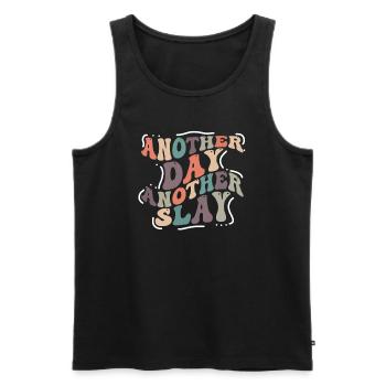 Another Day Another Slay Motivational - Men's Premium Organic Tank Top - black - Front - Michal (187cm)
