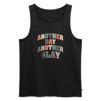Another Day Another Slay Motivational - Men's Premium Organic Tank Top - black - Front - Michal (187cm)