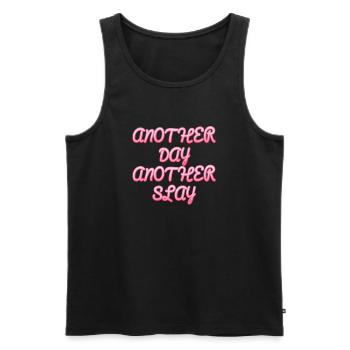 Another Day Another Slay Motivational - Men's Premium Organic Tank Top - black - Front - Michal (187cm)