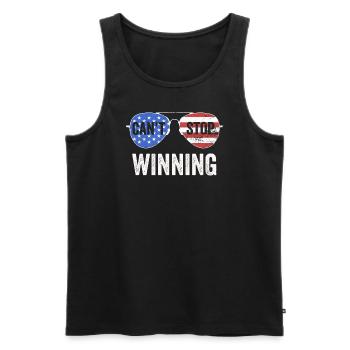 Ich kann nicht aufhören zu gewinnen - Männer Premium Bio Tank Top - Schwarz - Vorne - AI Model Male 178 light (178cm)