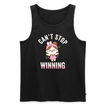 Ich kann nicht aufhören zu gewinnen - Männer Premium Bio Tank Top - Schwarz - Vorne - AI Model Male 178 light (178cm)