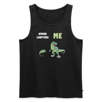 Other Lawyers Me Lizard T-Rex - Men's Premium Organic Tank Top - black - Front - Michal (187cm)