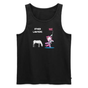 Autres avocats Me Licorne Cheval - Débardeur bio Premium Homme - noir - Devant - Michal (187cm)