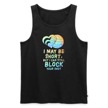 Je peux bloquer votre tir Volleyball de plage - Débardeur bio Premium Homme - noir - Devant - Michal (187cm)