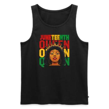 Juneteenth 1865 Remembering My Ancestors - Men's Premium Organic Tank Top - black - Front - AI Model Male 178 light (178cm)