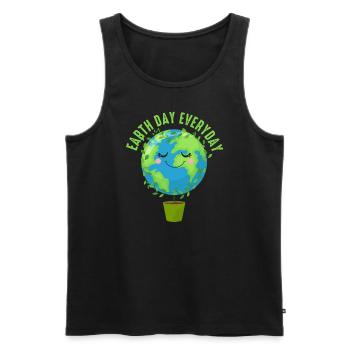 Earth Day Everyday Environmental Awareness - Men's Premium Organic Tank Top - black - Front - Michal (187cm)