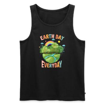 Earth Day Everyday Environmental Awareness - Men's Premium Organic Tank Top - black - Front - AI Model Male 178 light (178cm)