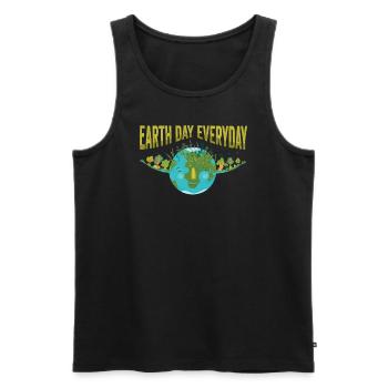 Earth Day Everyday Environmental Awareness - Men's Premium Organic Tank Top - black - Front - AI Model Male 178 light (178cm)