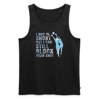 Je peux bloquer votre tir Volleyball de plage - Débardeur bio Premium Homme - noir - Devant - Michal (187cm)