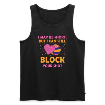Je peux bloquer votre tir Volleyball de plage - Débardeur bio Premium Homme - noir - Devant - Michal (187cm)