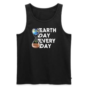 Earth Day Everyday Environmental Awareness - Men's Premium Organic Tank Top - black - Front - Michal (187cm)