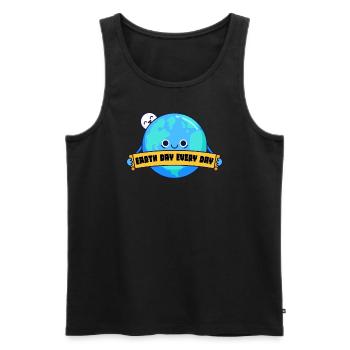 Earth Day Everyday Environmental Awareness - Men's Premium Organic Tank Top - black - Front - AI Model Male 178 light (178cm)