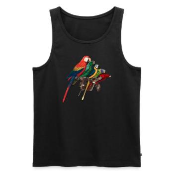 Funny Bird Watcher Birding Watching - Men's Premium Organic Tank Top - black - Front - Michal (187cm)