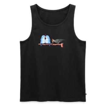Funny Bird Watcher Birding Watching - Men's Premium Organic Tank Top - black - Front - Michal (187cm)
