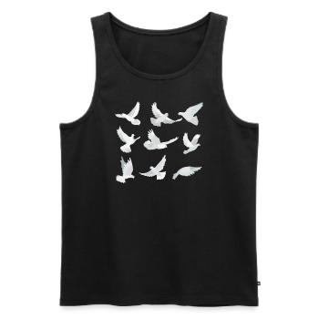 Funny Bird Watcher Birding Watching - Men's Premium Organic Tank Top - black - Front - Michal (187cm)