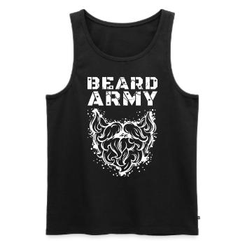 Bart Armee Bart Arm - Männer Premium Bio Tank Top - Schwarz - Vorne - AI Model Male 178 light (178cm)