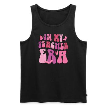 In meiner Lehrzeit Unterricht - Männer Premium Bio Tank Top - Schwarz - Vorne - AI Model Male 178 light (178cm)