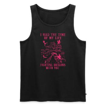 I Had The Time Of My Life Fighting Dragons - Men's Premium Organic Tank Top - black - Front - Michal (187cm)