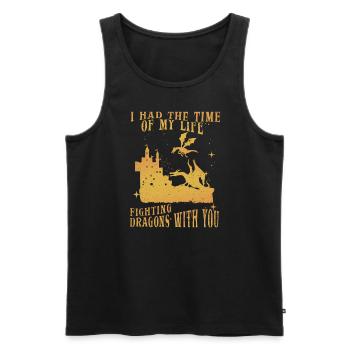 I Had The Time Of My Life Fighting Dragons - Men's Premium Organic Tank Top - black - Front - Michal (187cm)