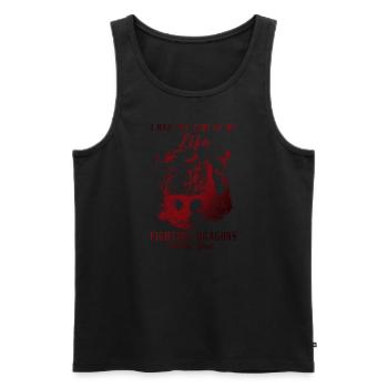 I Had The Time Of My Life Fighting Dragons - Men's Premium Organic Tank Top - black - Front - Michal (187cm)