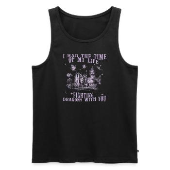 I Had The Time Of My Life Fighting Dragons - Men's Premium Organic Tank Top - black - Front - Michal (187cm)
